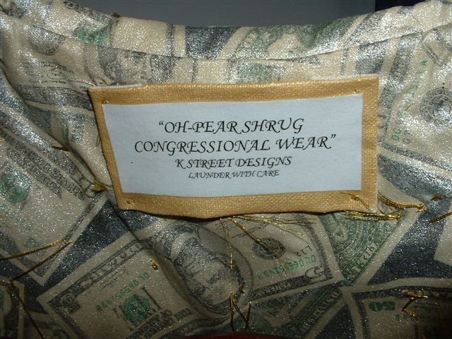 Oh Pear Shrug, Congressional Wear by K Street Design, Launder with Care